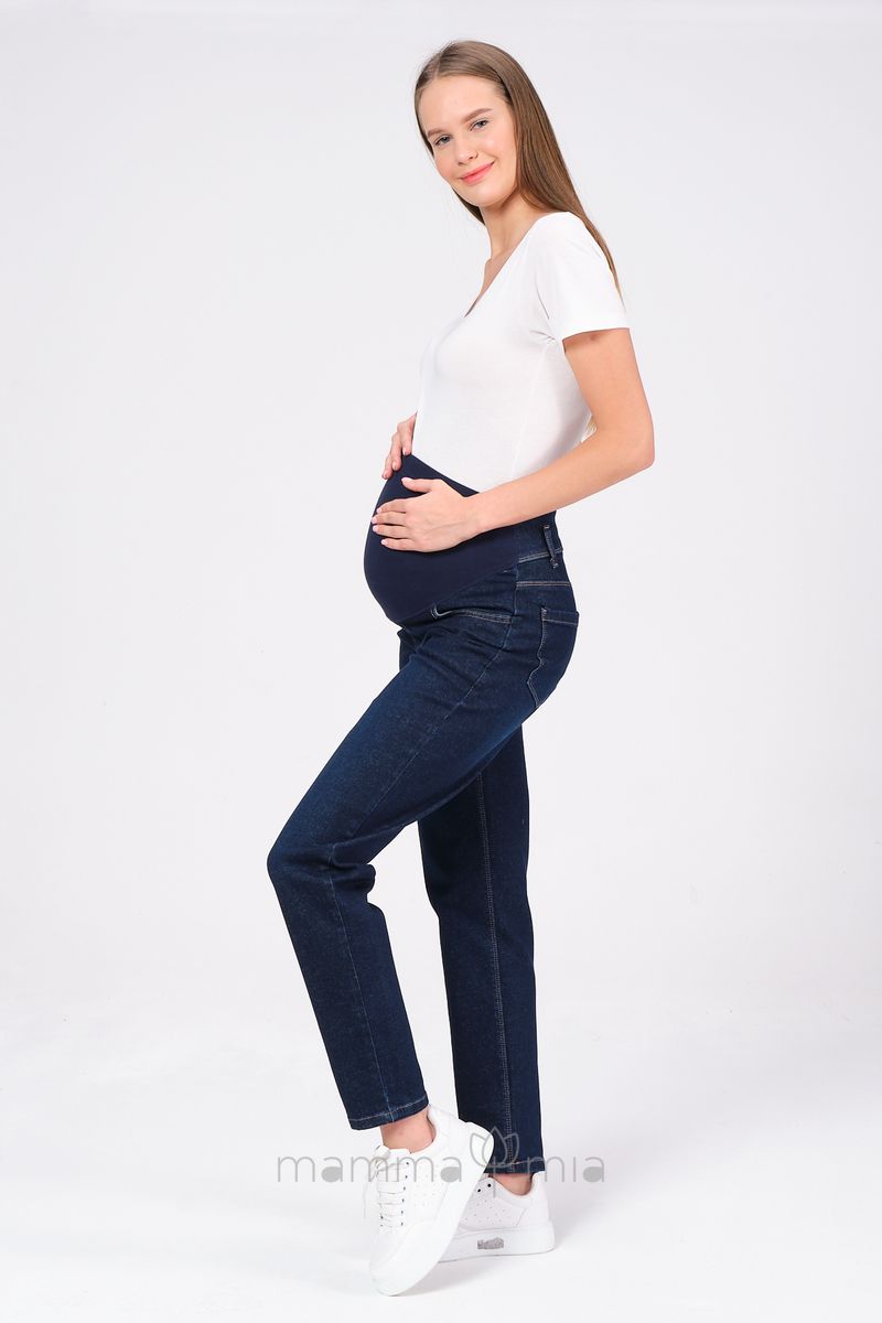 Busa 1412/40BS Брюки джинсовые для беременных темно синий