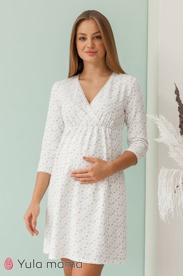 Julla-mama NW-1.5.4 Ночная сорочка для беременных Alisa молочный