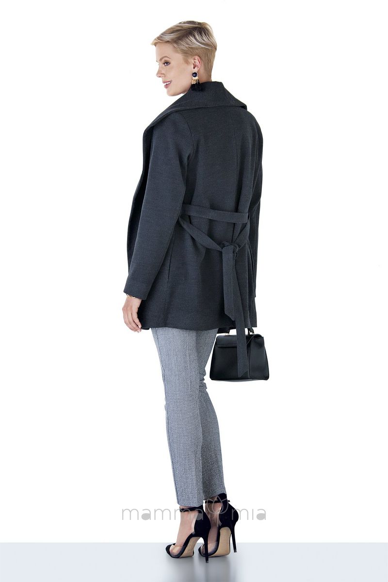 Ebru maternity 3038EB Пальто для беременных темно-серый/серый