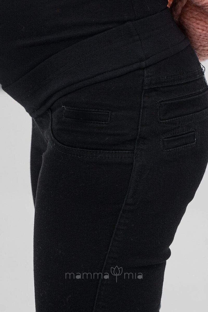 To BE 792746-4 Брюки джинсовые для беременных черный варка Софт