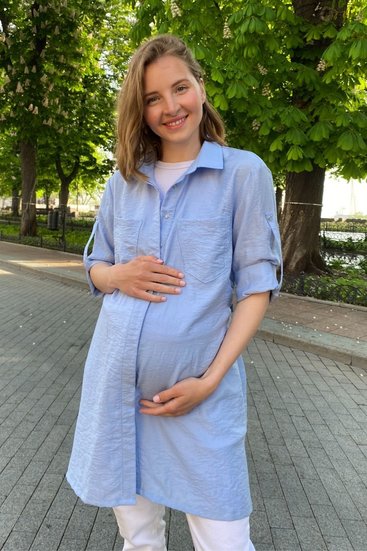 To BE 1268741 Блуза (рубашка) для беременных Голубой