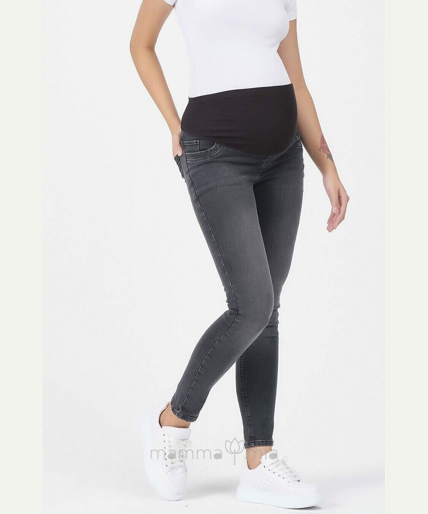 Busa 1429/40BS Брюки джинсовые для беременных серый