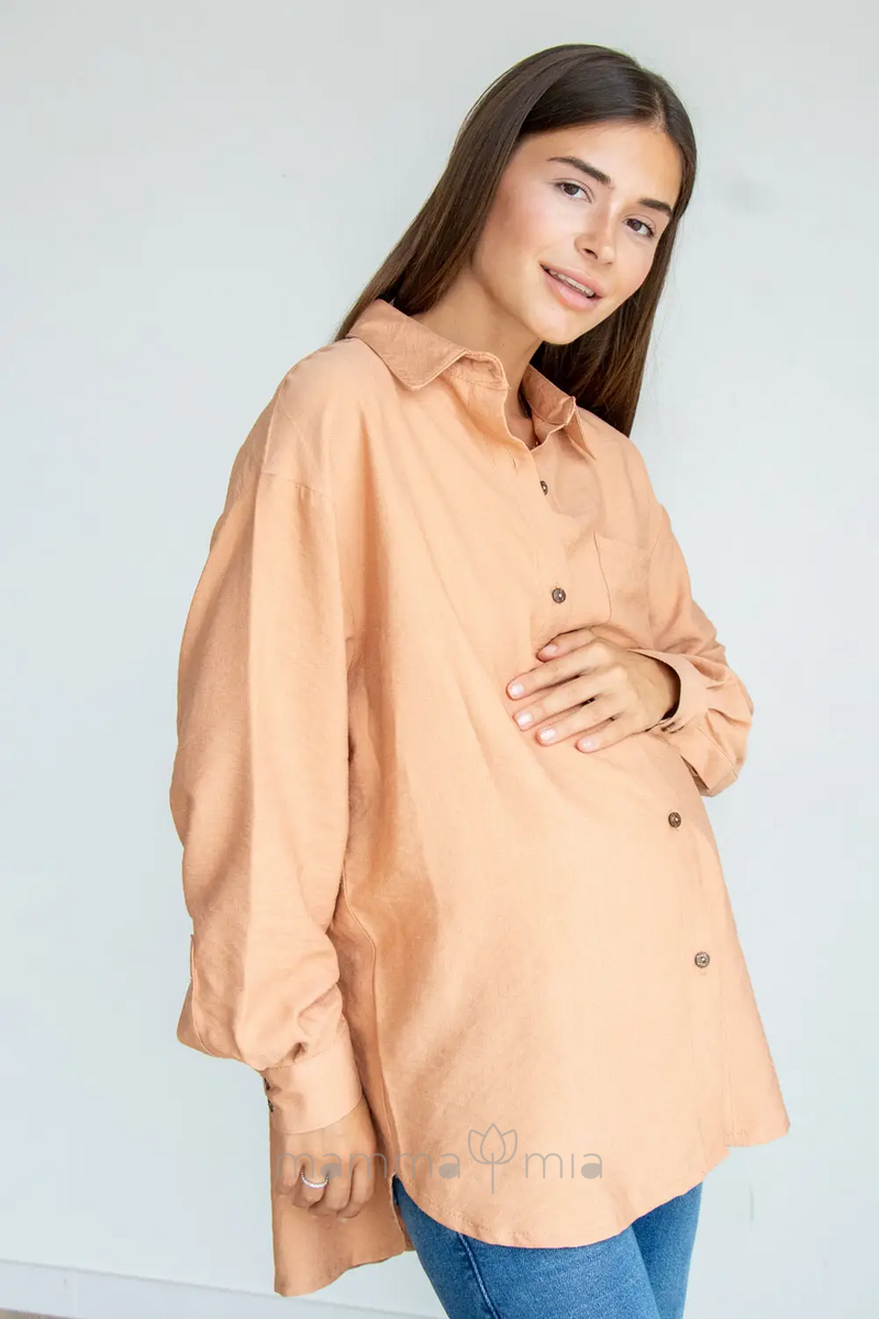 To BE 2101711 Блуза (рубашка) для беременных Бежевый