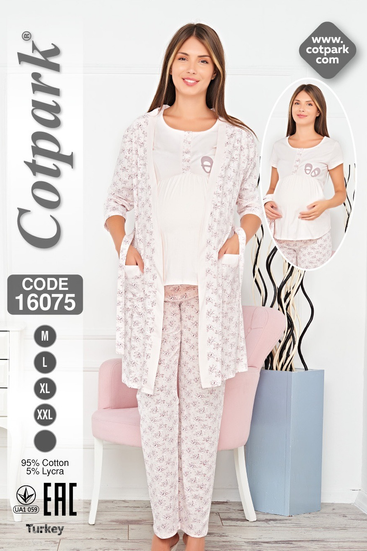 COTPARK 16075CP Комплект пижама кормление+халат