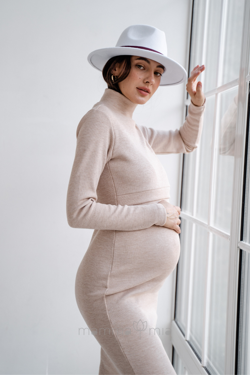 To BE 4217133 Платье для беременных Бежевый