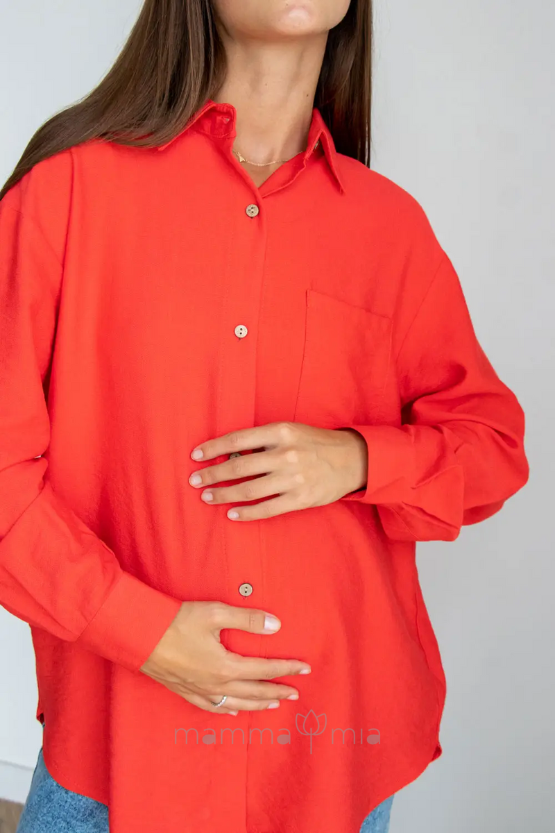 To BE 2101711 Блуза (рубашка) для беременных коралловый