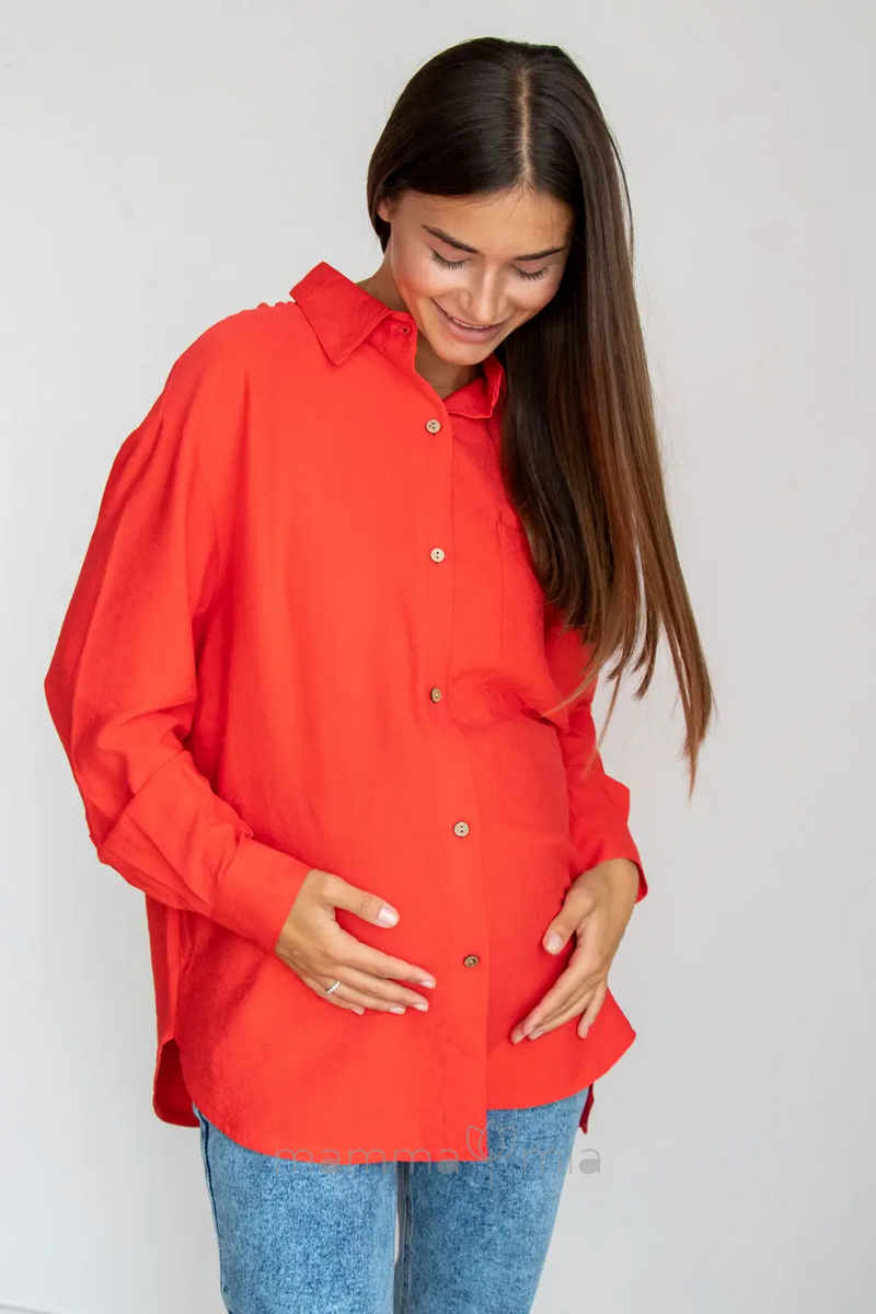 To BE 2101711 Блуза (рубашка) для беременных коралловый