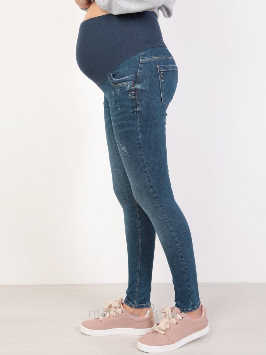 Busa 9010/39BS Брюки джинсовые для беременных темно синий