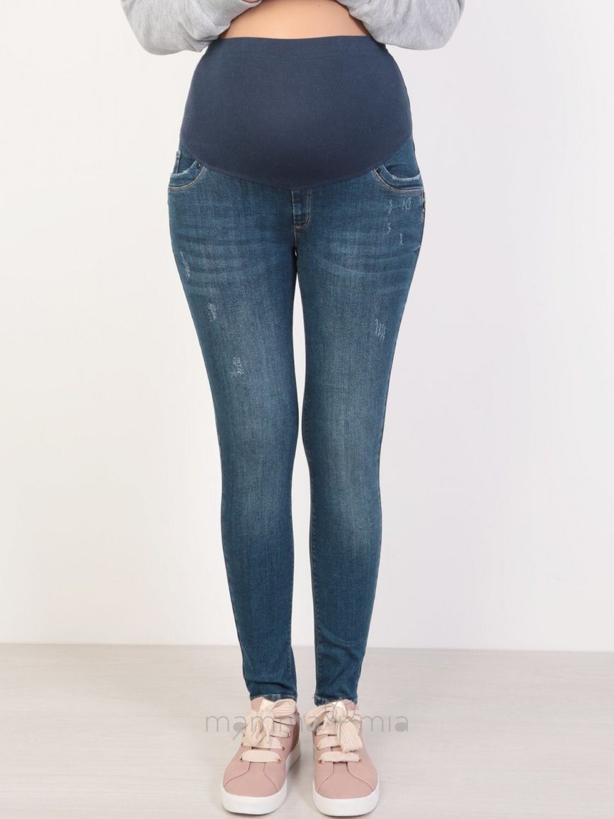 Busa 9010/39BS Брюки джинсовые для беременных темно синий