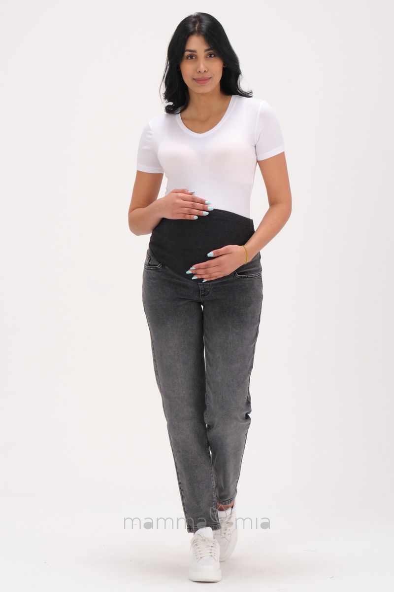 Busa 9144/40BS Брюки джинсовые для беременных серый