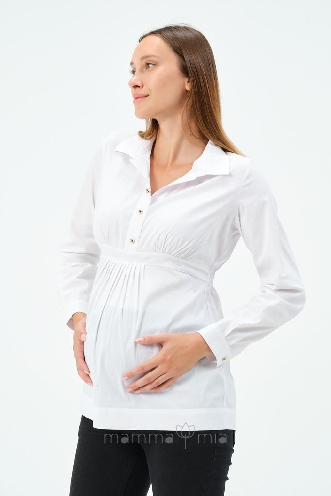 Busa 7545BS Рубашка для беременных Белый