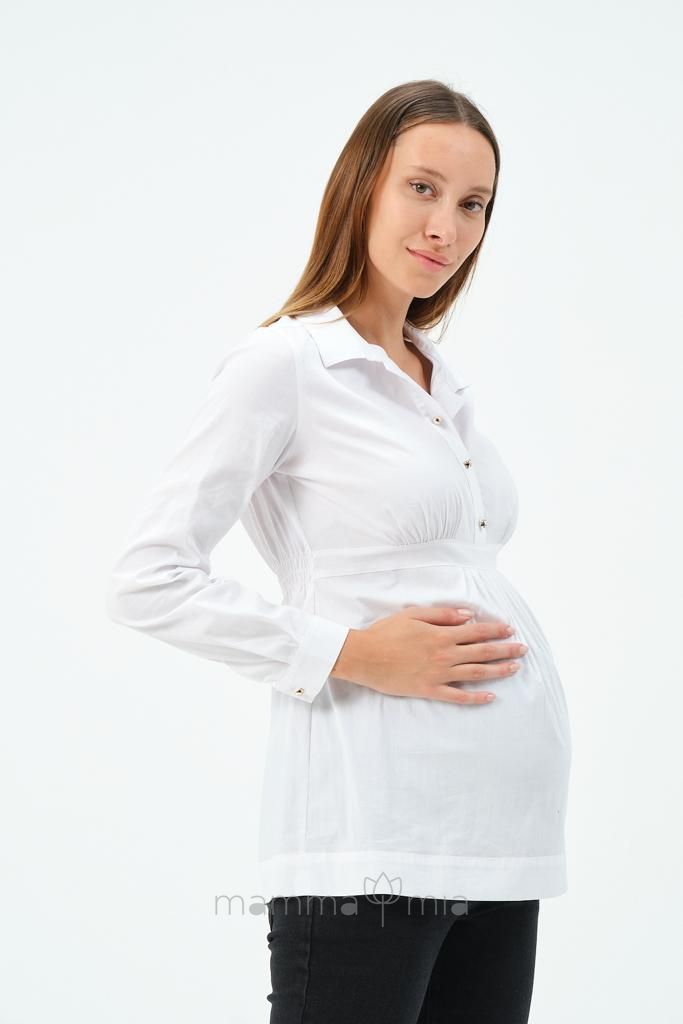 Busa 7545BS Рубашка для беременных Белый