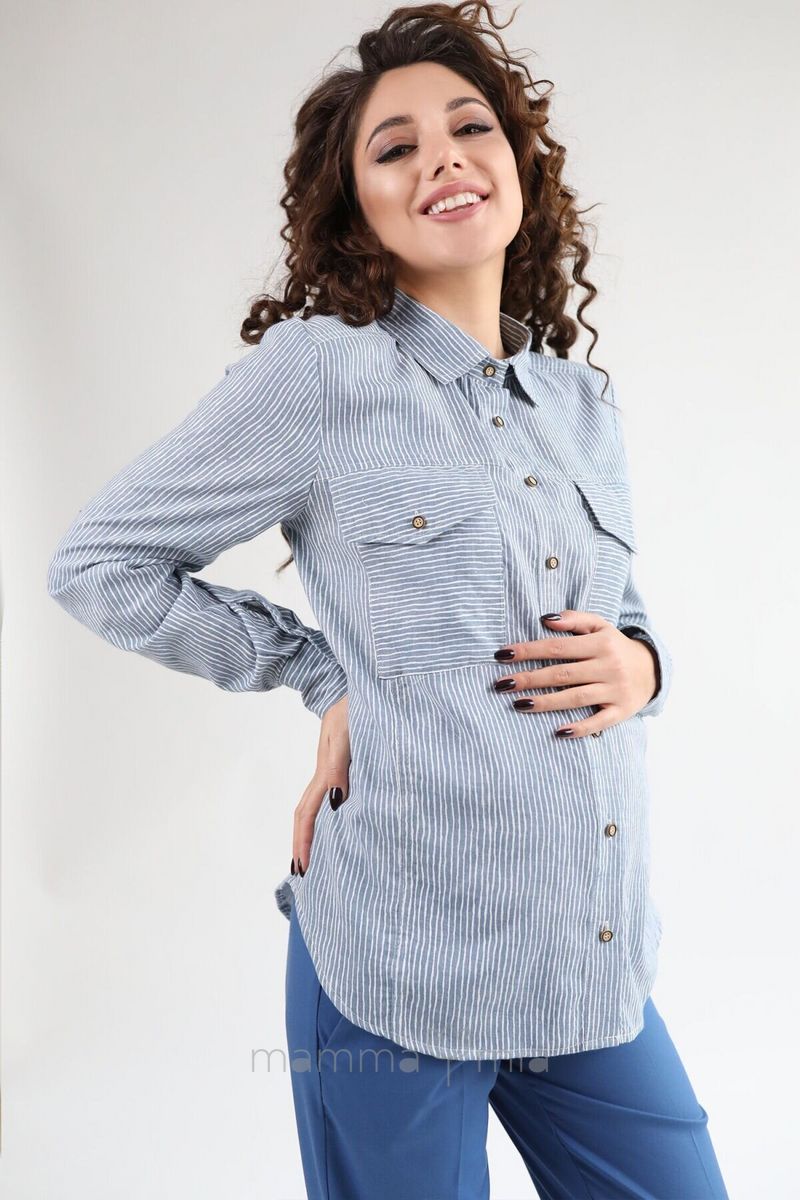 To BE 4162601 Блуза (Рубашка) для беременных деним