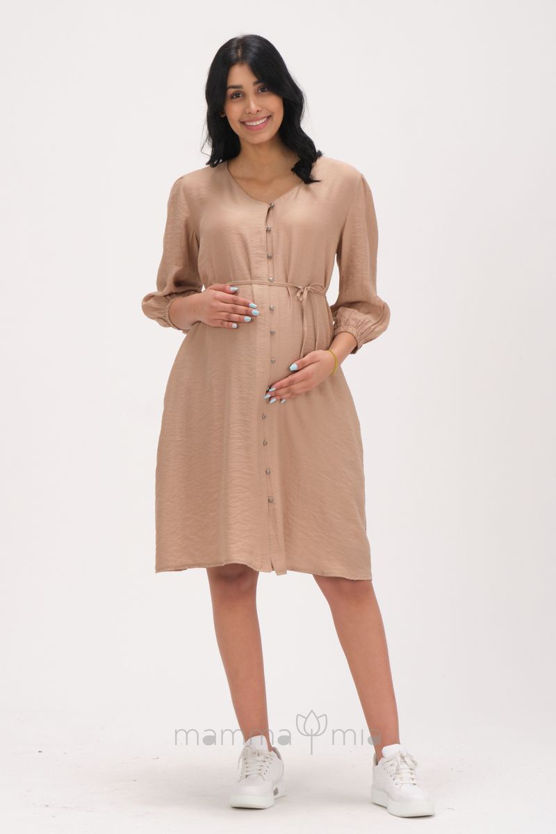 Busa 7422BS Платье для беременных Бежевый