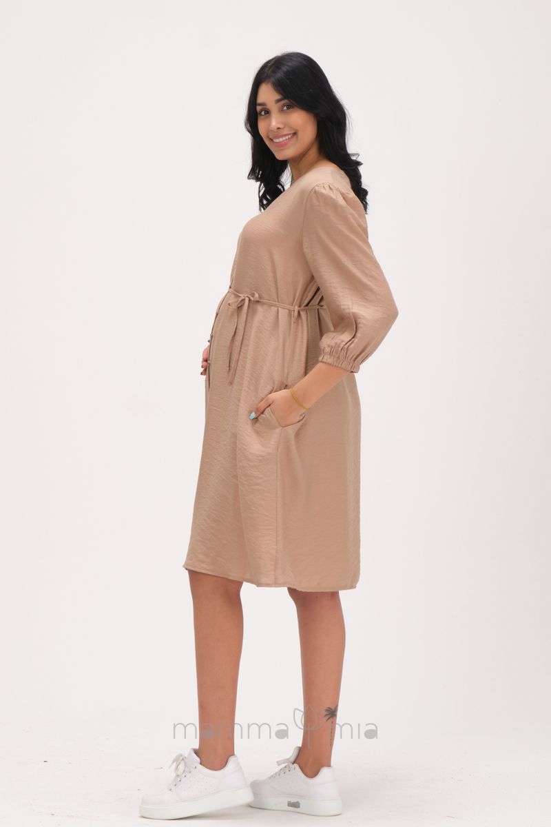 Busa 7422BS Платье для беременных Бежевый