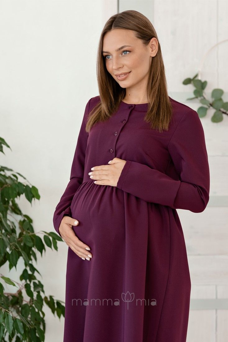 Lullababe Платье для беременных и кормящих Beirut бордовый