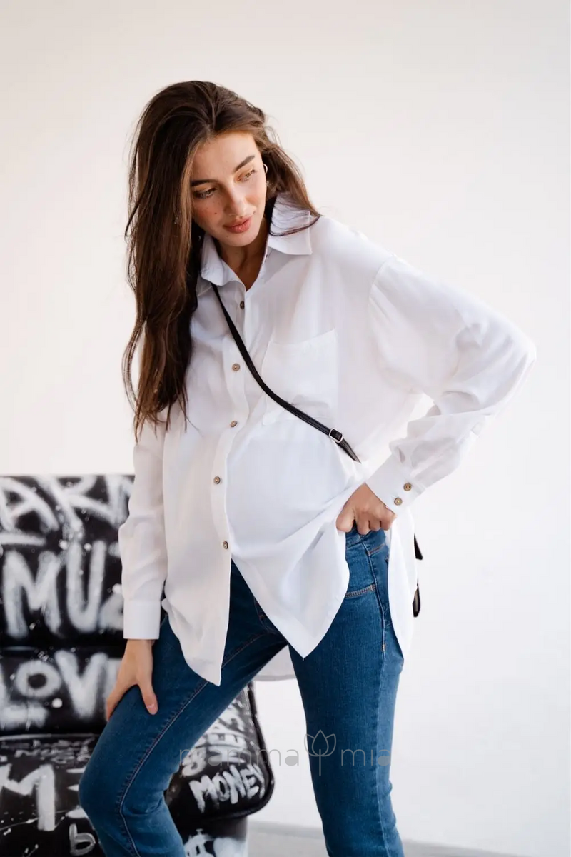 To BE 2101755 Блуза (рубашка) для беременных Белый
