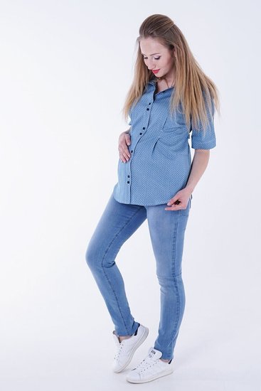 To BE 1106691-3 Брюки джинсовые для беременных синий варка 1