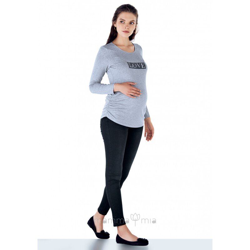 Ebru maternity 4337EB Гольф для беременных серый меланж