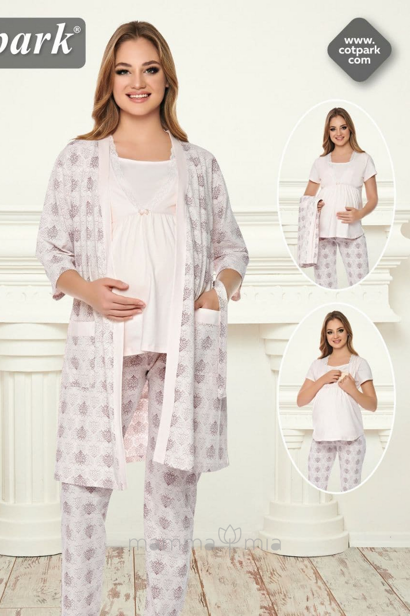 COTPARK 16120 Set pijama + capot pentru gravide