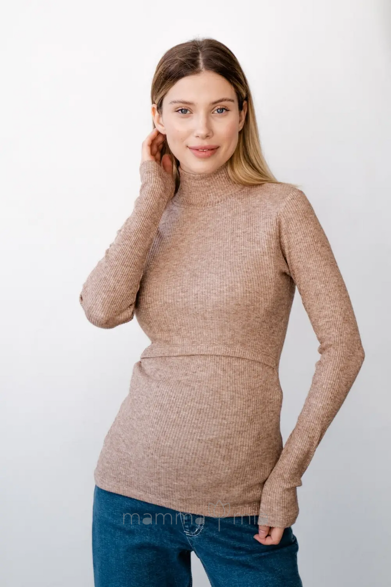 TO BE 4279051 Bluza tricotată pentru gravide Bej