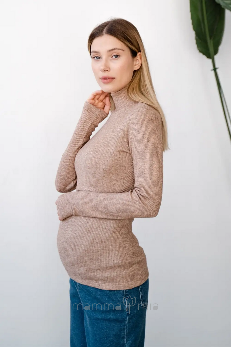 TO BE 4279051 Bluza tricotată pentru gravide Bej