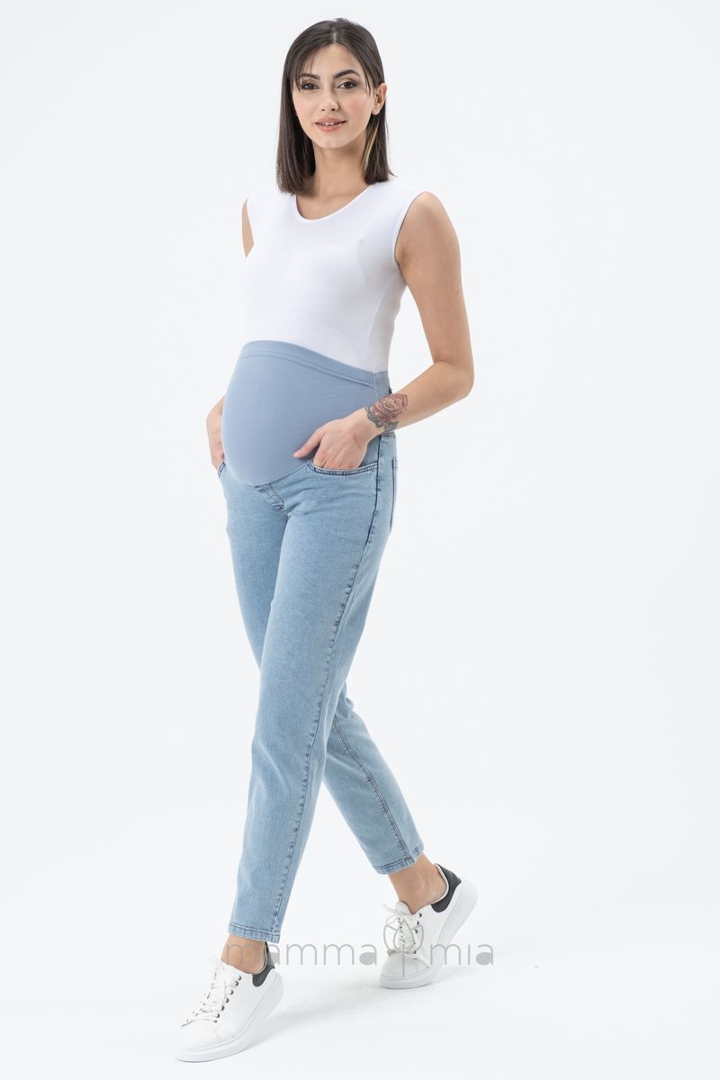 Busa 1412/40BS Брюки джинсовые для беременных Голубой