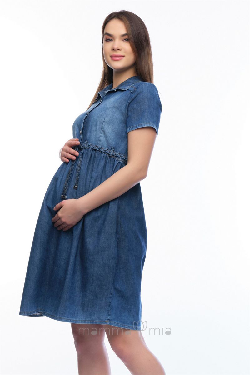 Busa 7322BS Платье для беременных синий