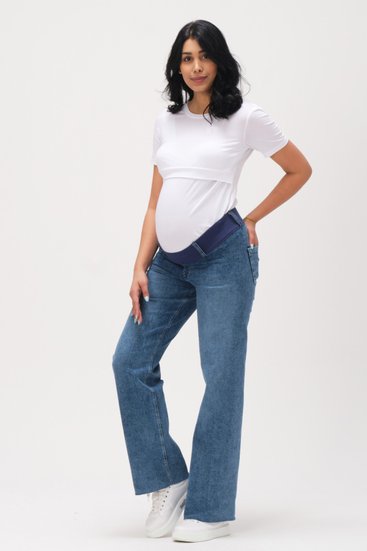 Busa 9142/64BS Брюки джинсовые для беременных синий
