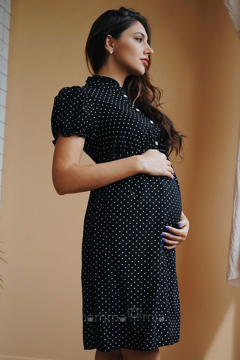 4245718 Платье для беременных Черный