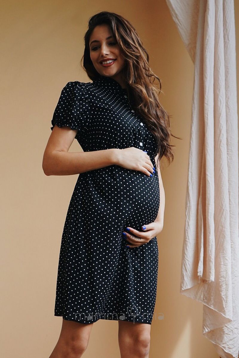 4245718 Платье для беременных Черный