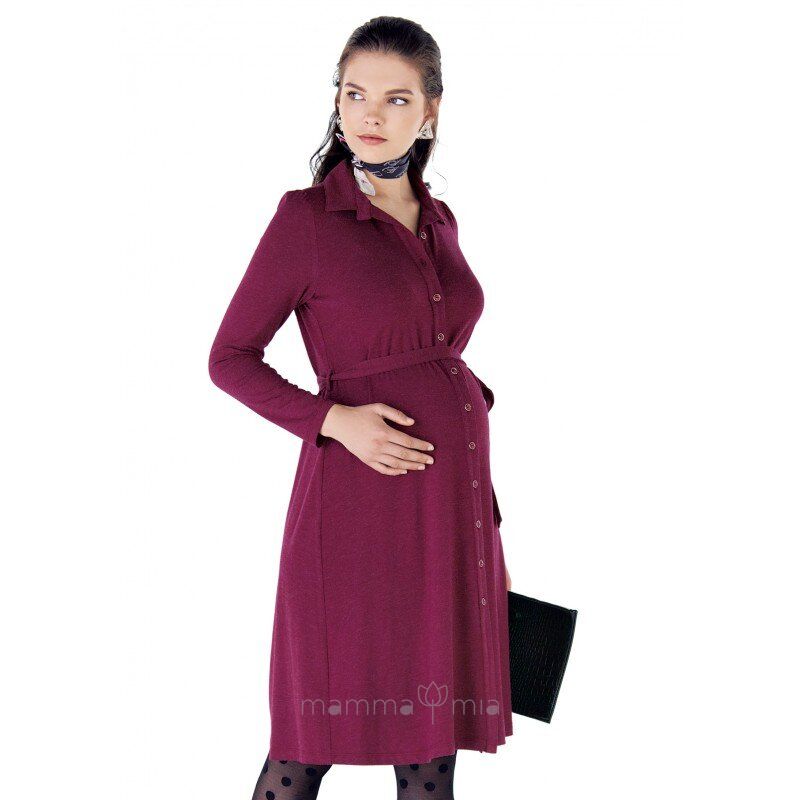 Ebru maternity 4418EB Платье для беременных бордо
