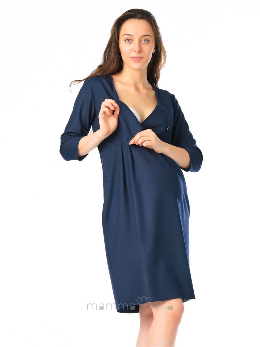 Busa 7310BS Платье для беременных Темно-синий