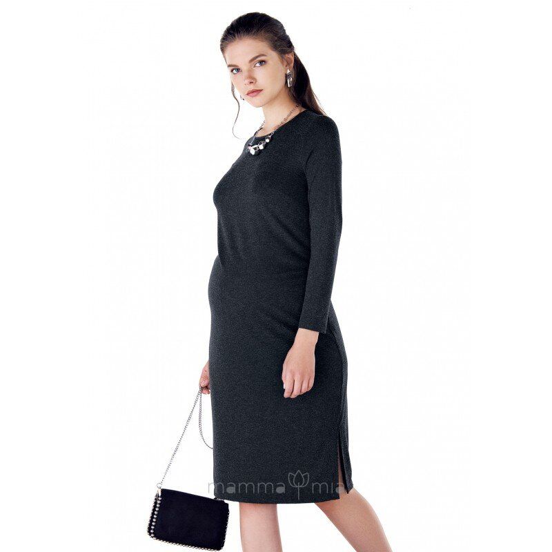 Ebru maternity 4430EB Платье для беременных темно-серый/серый