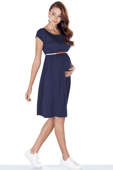 Ebru maternity 3706EB Платье для беременных синий