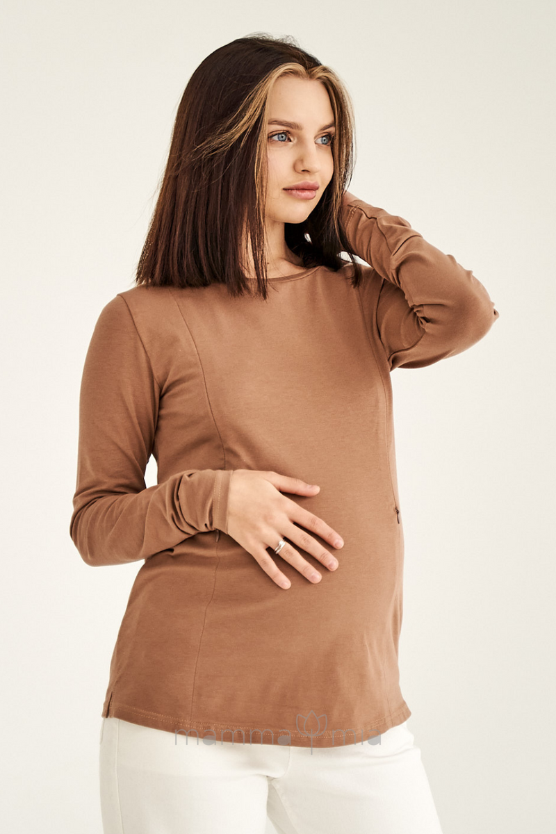 TO BE 4374041 Bluza tricotată pentru gravide мокко
