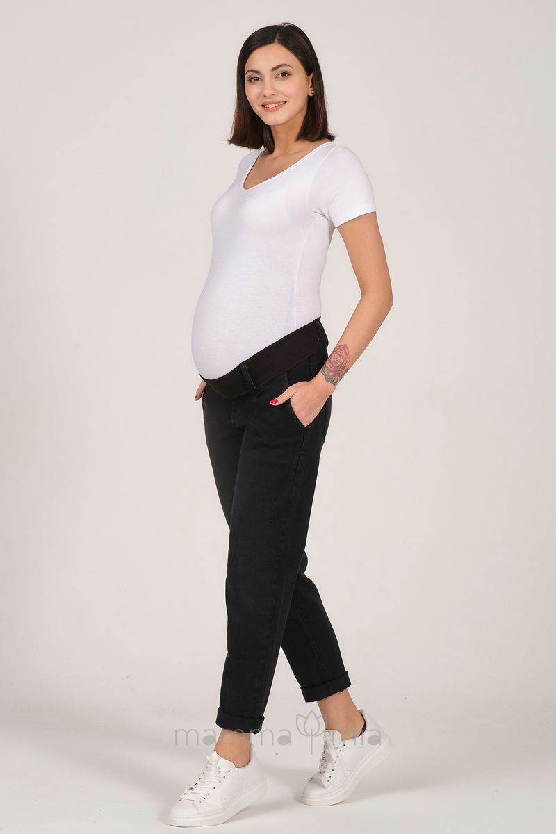 9078/64BS Брюки джинсовые для беременных Черный