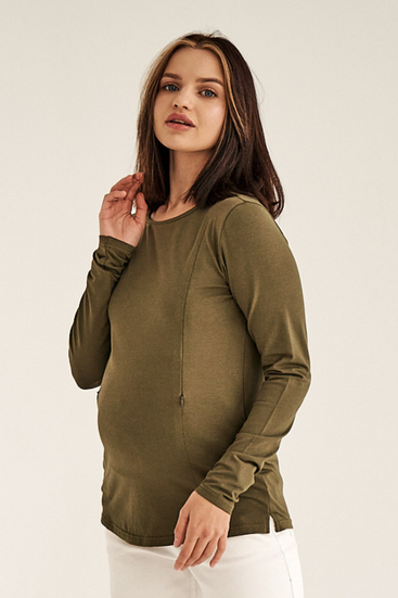 TO BE 4374041 Bluza tricotată pentru gravide Kaki