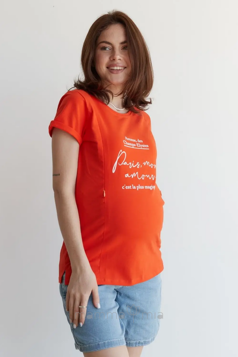 TO BE 3180041-75 Tricou pentru gravide Oranj