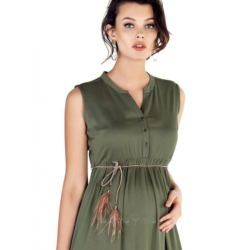 Ebru maternity 4232EB Платье для беременных серо-зеленый
