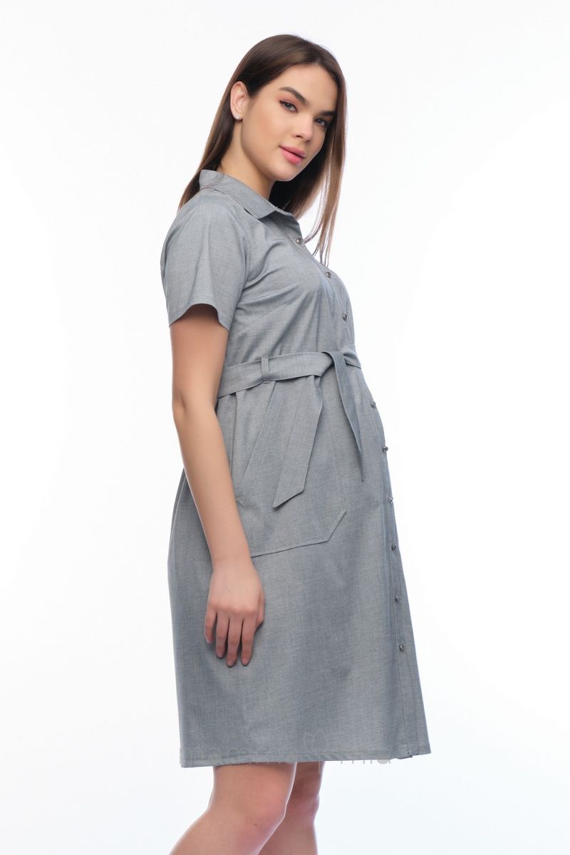 Busa 7326BS Платье для беременных серый