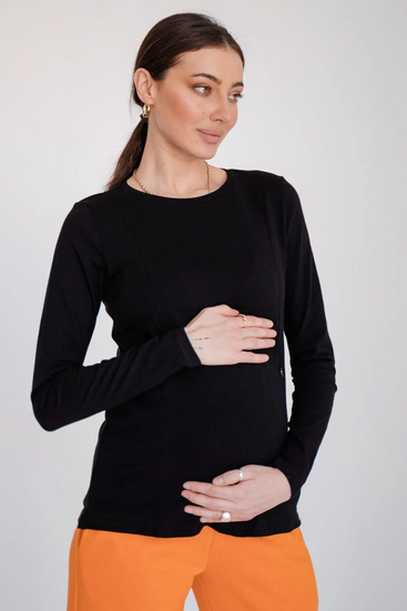 TO BE 4374041 Bluza tricotată pentru gravide Negru