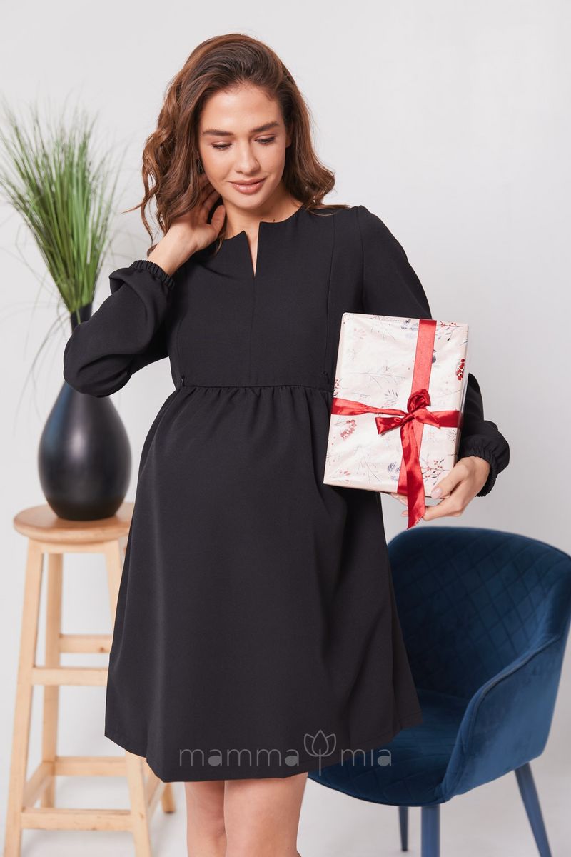 Lullababe Платье для беременных и кормящих Genoa Черный