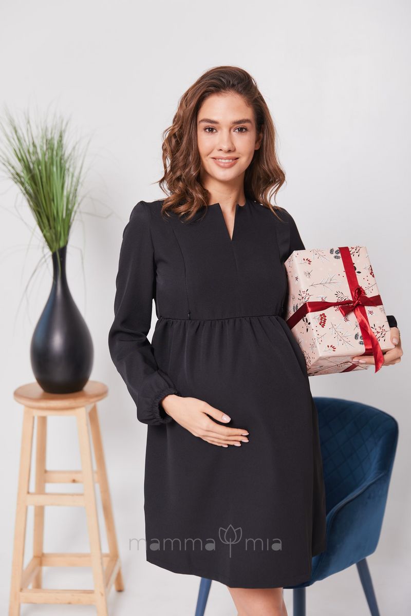 Lullababe Платье для беременных и кормящих Genoa Черный