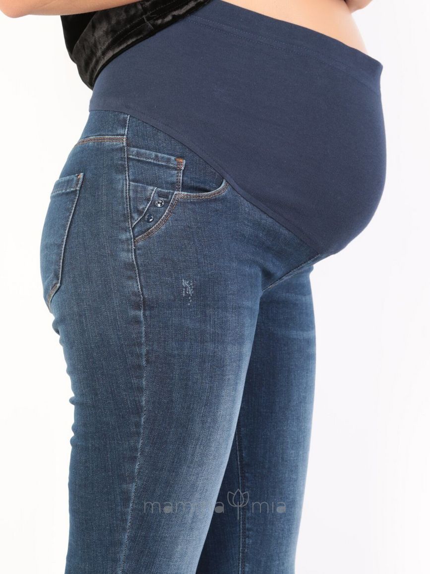Busa 9015/39BS Брюки джинсовые для беременных темно синий