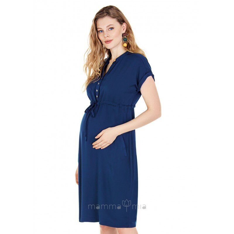 Ebru maternity 4632 Rochie EBRU Albastru inchis