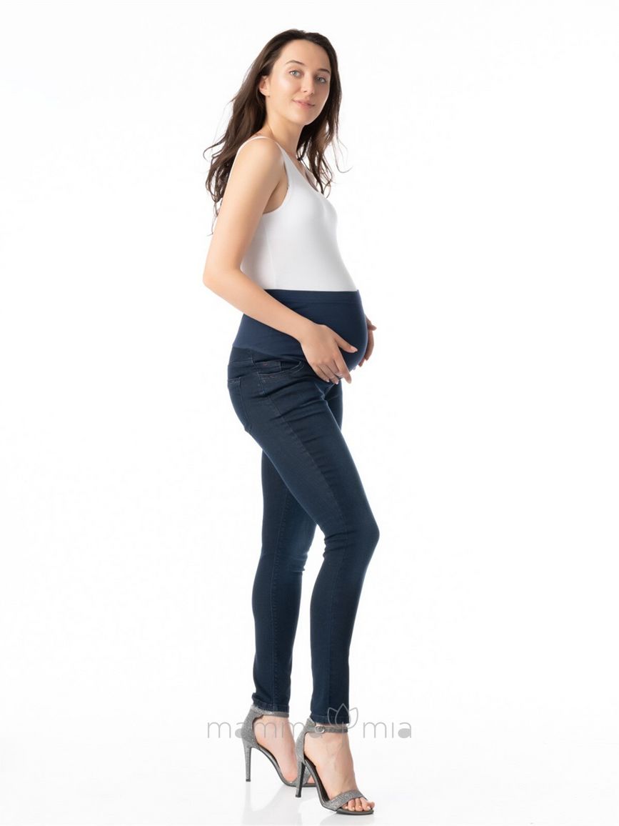 Busa 9029/39BS Брюки джинсовые для беременных темно синий