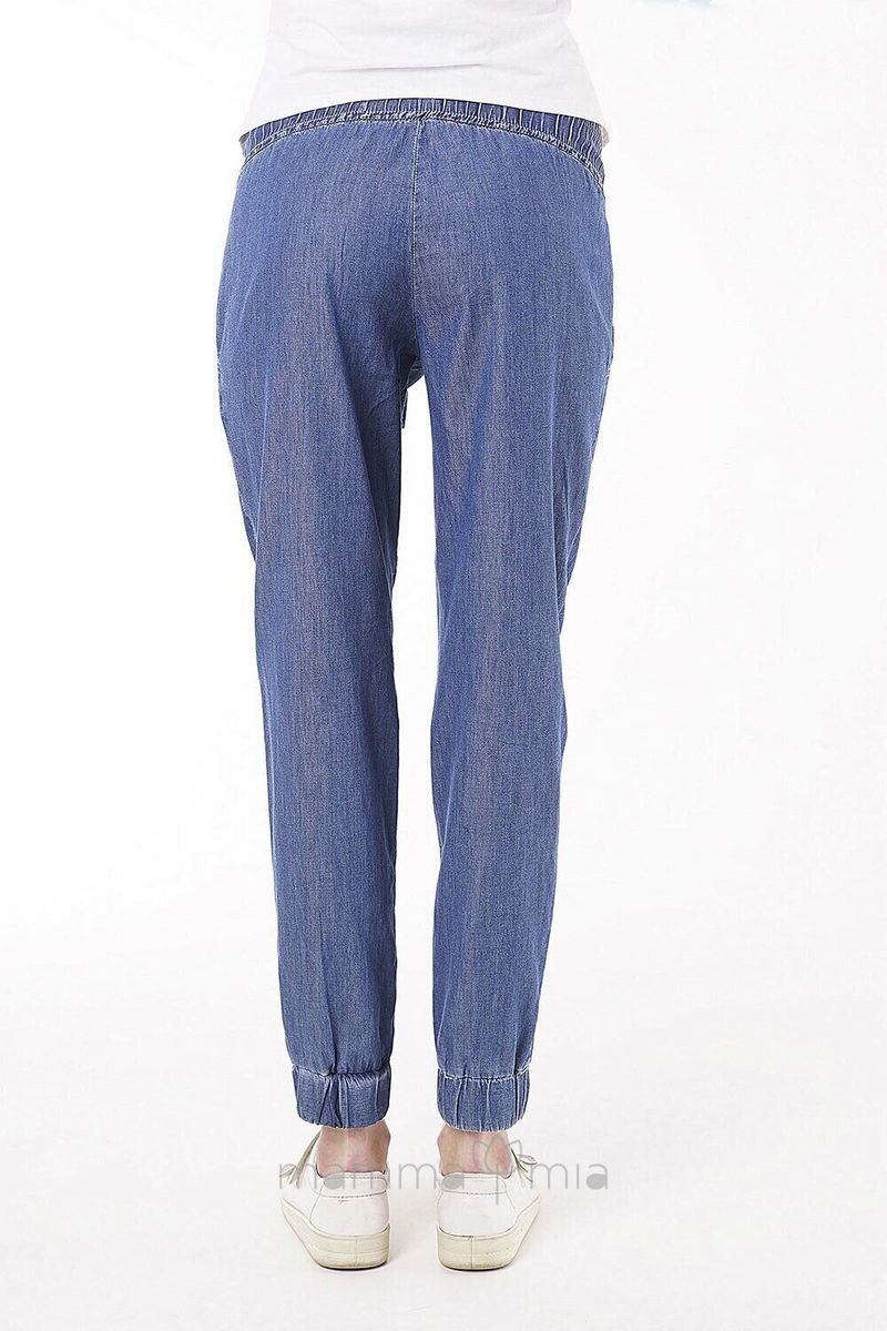 1295358 Брюки джинсовые для беременных синий