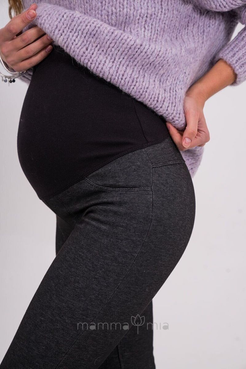 1082003-3 Pantaloni (leggins) pentru gravide Negru