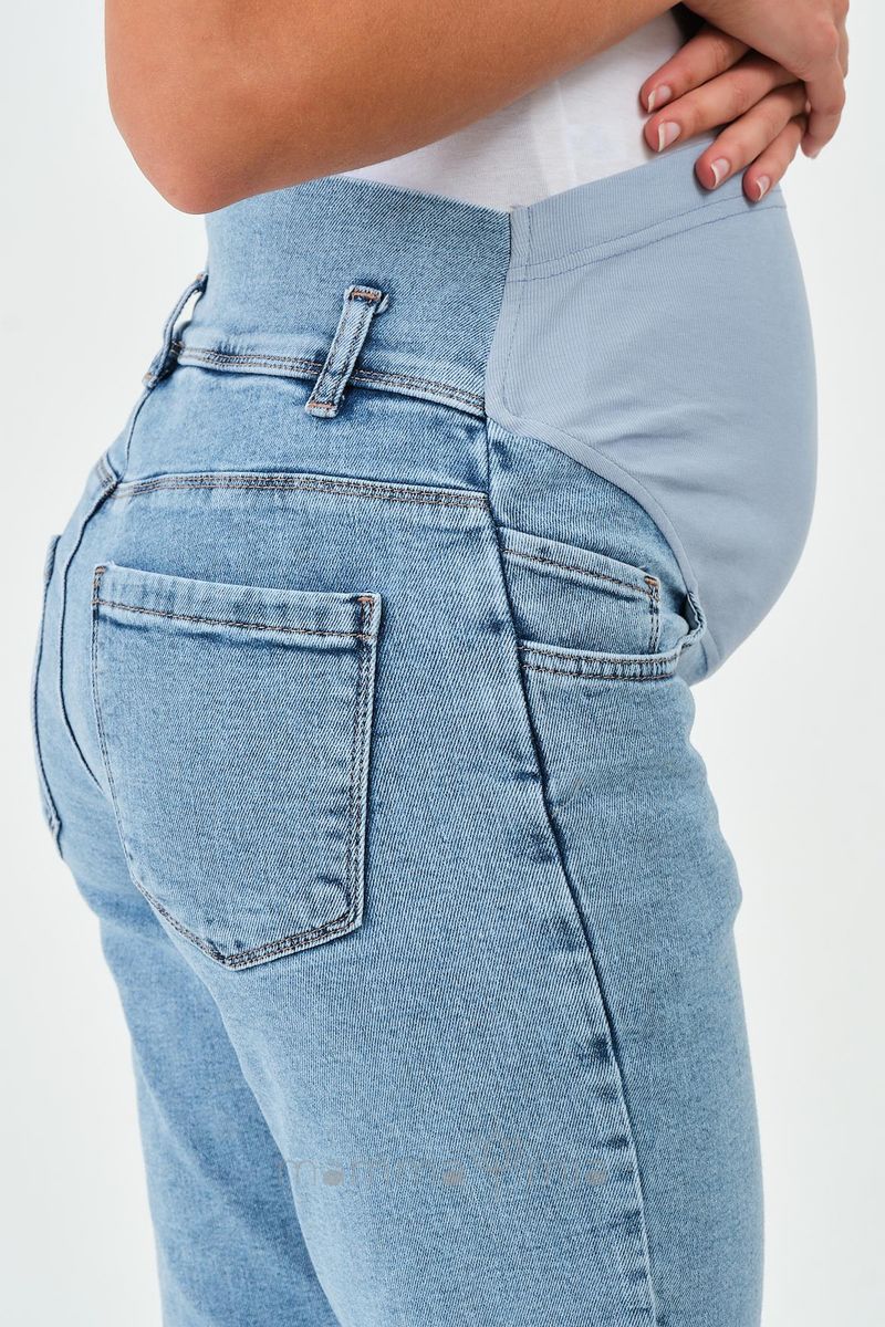 9156/40BS Брюки джинсовые для беременных Голубой